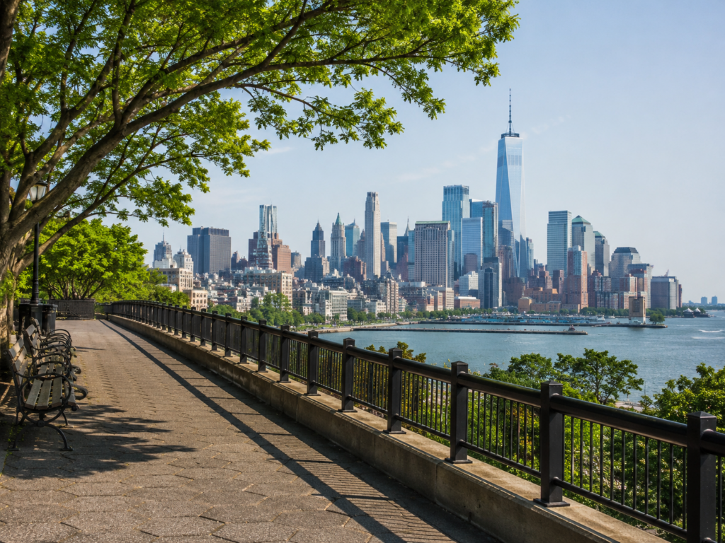Brooklyn Heights Promenade overlooking Lower Manhattan
