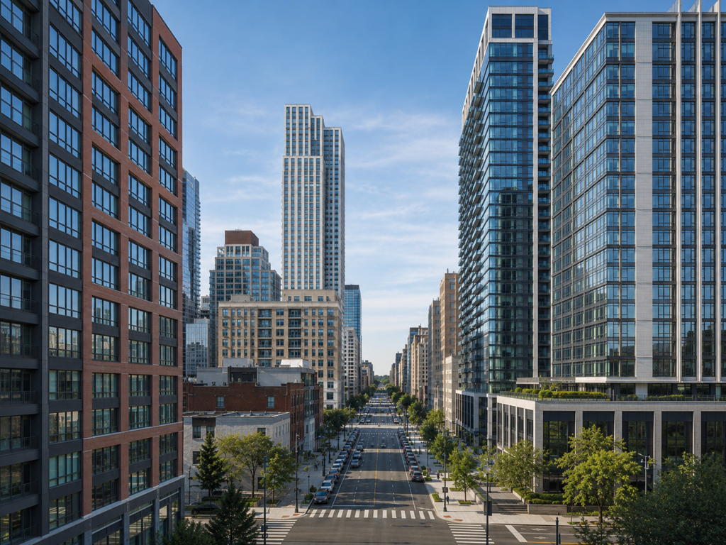 Downtown Brooklyn skyline with high-rise multifamily and mixed-use buildings